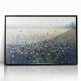 Framed black acrylic wall art featuring an abstract floral design with vibrant colors, perfect for modern home decor. Ideal for enhancing living spaces.