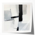 Large Abstract Wall Art – Bold Black & White Vertical Canvas Print