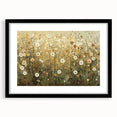 Abstract floral design in a black frame with a mat, showcasing vibrant colors and intricate patterns, perfect for modern home decor. Ideal for enhancing living spaces.