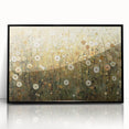 Framed acrylic artwork showcasing a vibrant abstract floral design in black and colorful hues, ideal for modern home decor, enhancing any living space.