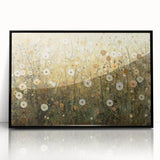 Framed acrylic artwork showcasing a vibrant abstract floral design in black and colorful hues, ideal for modern home decor, enhancing any living space.
