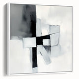 Colorful Abstract Wall Art – Black & Gray Modern Canvas Composition