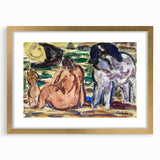 Expressionist Scene - Two Figures and a Horse by Leo Gestel | Wall Art