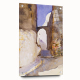 Romanticism Art: Street in Tangier by Sargent - Exotic Scenic Canvas