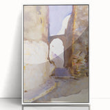 Romanticism Art: Street in Tangier by Sargent - Exotic Scenic Canvas