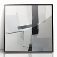 Abstract Art Prints – Bold Black & Gray Modern Minimalist Canvas