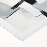 Abstract Art Prints – Bold Black & Gray Modern Minimalist Canvas