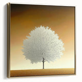 Framed canvas artwork showcasing an abstract floral design in silver and gold tones, elegantly displayed in a modern setting, perfect for home decor enhancement.