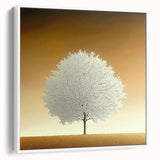 Framed canvas artwork displaying an abstract floral design in vibrant colors, featuring a white frame that enhances the modern aesthetic. Ideal for contemporary home decor.