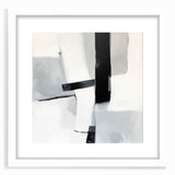 Modern Abstract Wall Art – Monochrome Balance in Black and Gray