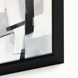 Modern Abstract Wall Art – Monochrome Balance in Black and Gray