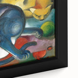 Expressionist Animal Art - Two Cats by Franz Marc | Vibrant Wall Art