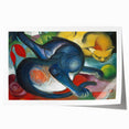 Expressionist Animal Art - Two Cats by Franz Marc | Vibrant Wall Art
