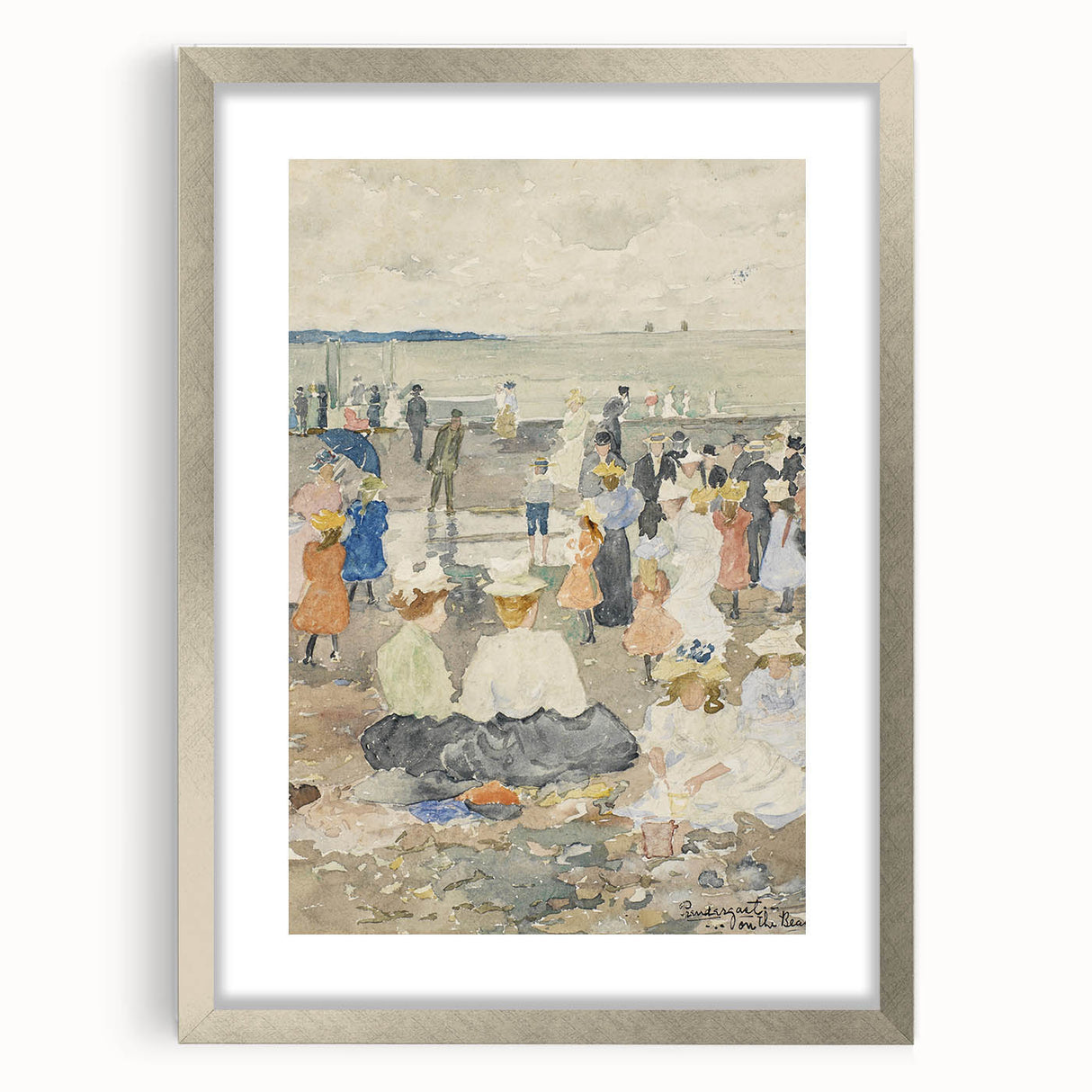 On the Beach - Vibrant Impressionist Art by Maurice Prendergast