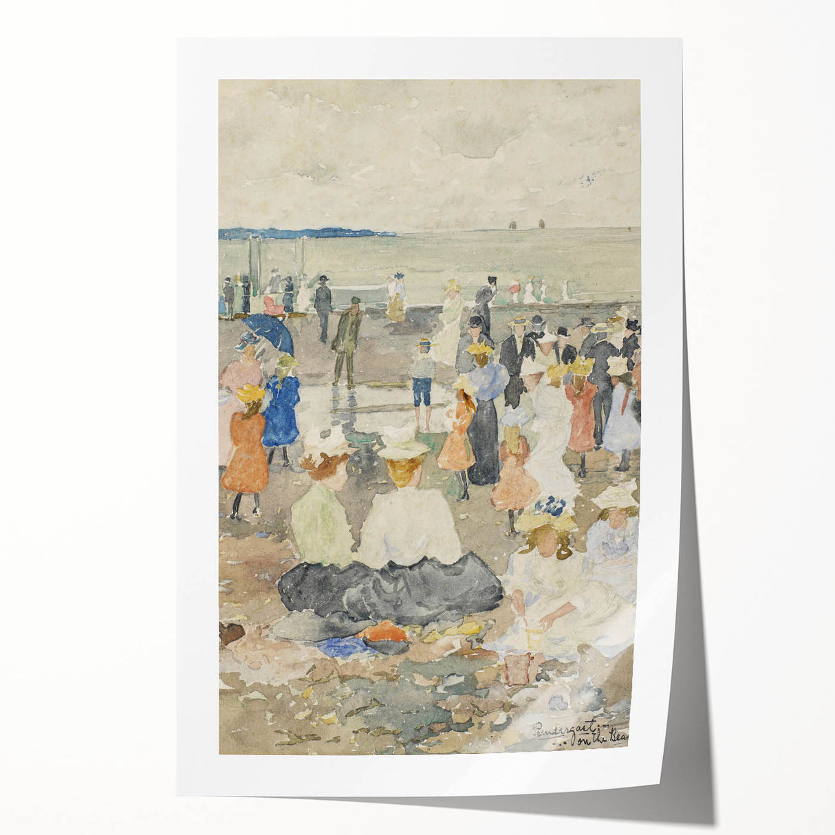 On the Beach - Vibrant Impressionist Art by Maurice Prendergast