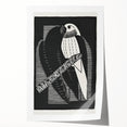 Modern Wall Art: Black & White Parakeet Illustration – Minimalist Bird Decor