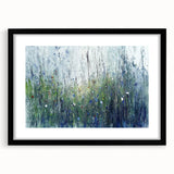 Abstract floral frame featuring a black mat, showcasing vibrant colors in a modern design, ideal for home decor or art display. Perfect for adding elegance to any space.