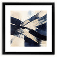 Contemporary Abstract Canvas – Navy Brushstroke Modern Wall Art