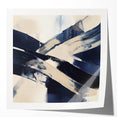 Contemporary Abstract Canvas – Navy Brushstroke Modern Wall Art