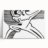 Expressionist Print - Two Dancers by Ernst Kirchner | Monochrome Wall Art