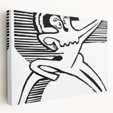 Expressionist Print - Two Dancers by Ernst Kirchner | Monochrome Wall Art