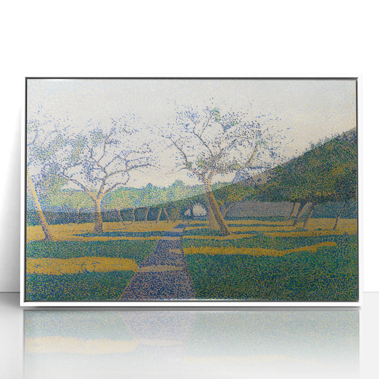 Pointillist Orchard Scene - Impressionist Wall Art Canvas Print
