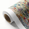 Abstract floral design on rolled canvas showcasing vibrant colors and intricate patterns, elegantly packaged in a protective cardboard tube for safe shipping. Perfect for home decor or art enthusiasts seeking unique wall art.