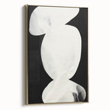 Framed abstract minimalist wall art showcasing a gold and black design, viewed from the side, perfect for modern home decor. Ideal for enhancing interior aesthetics.
