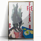 Modern Wall Art: Bold Still Life with Typography – Vibrant Contemporary Decor