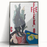 Modern Wall Art: Bold Still Life with Typography – Vibrant Contemporary Decor