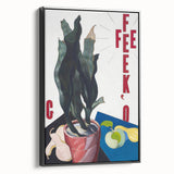 Modern Wall Art: Bold Still Life with Typography – Vibrant Contemporary Decor