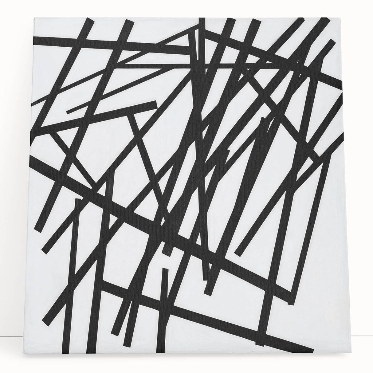 Modern Dining Room Art – Bold Geometric Black & White Print