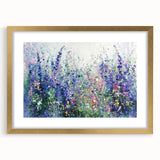 Abstract floral frame art with a gold mat, showcasing vibrant colors and intricate details, perfect for enhancing modern home decor. Ideal for art enthusiasts seeking stylish wall decor.