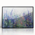 Framed acrylic artwork displaying vibrant abstract floral designs in black and colorful hues, perfect for modern home decor and enhancing interior aesthetics.