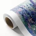 Abstract floral design on rolled canvas, featuring vibrant colors and intricate patterns, ideal for modern home decor. Packaged securely in a protective cardboard tube for easy storage and transport. Perfect choice for enhancing interior spaces with artistic flair.