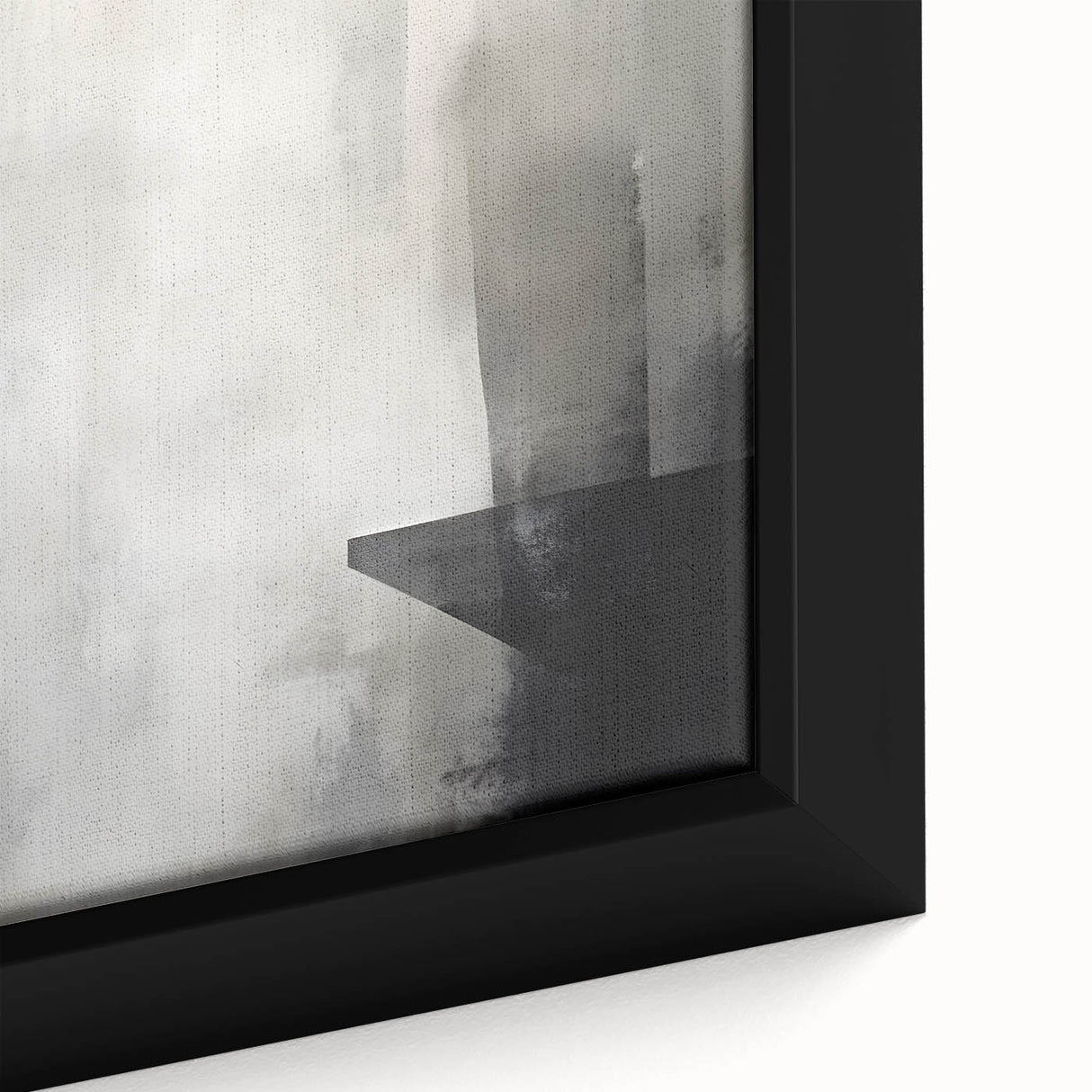 Close-up of a framed abstract minimalist wall art piece featuring soft pastel colors and geometric shapes, perfect for modern home decor and artistic expression.