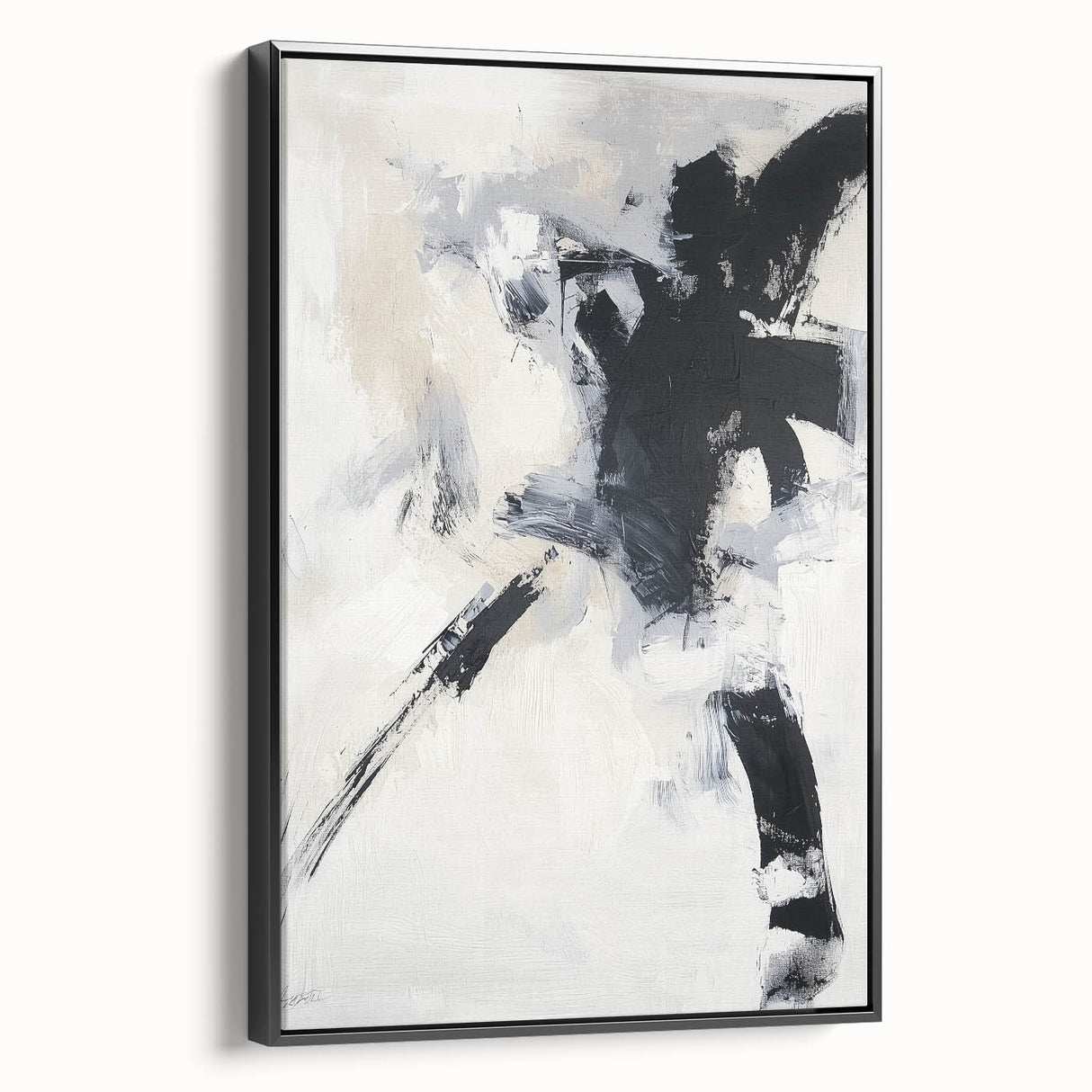 Framed Dining Room Prints – Bold Abstract Black & White Canvas