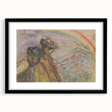 Expressionist Art: Two Men in Landscape - Abstract Expressionism Print