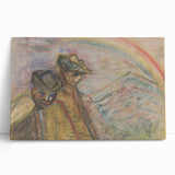 Expressionist Art: Two Men in Landscape - Abstract Expressionism Print