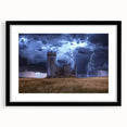 Elegant black-framed landscape artwork depicting a majestic castle surrounded by lush greenery. Ideal for enhancing home decor with a classic touch.