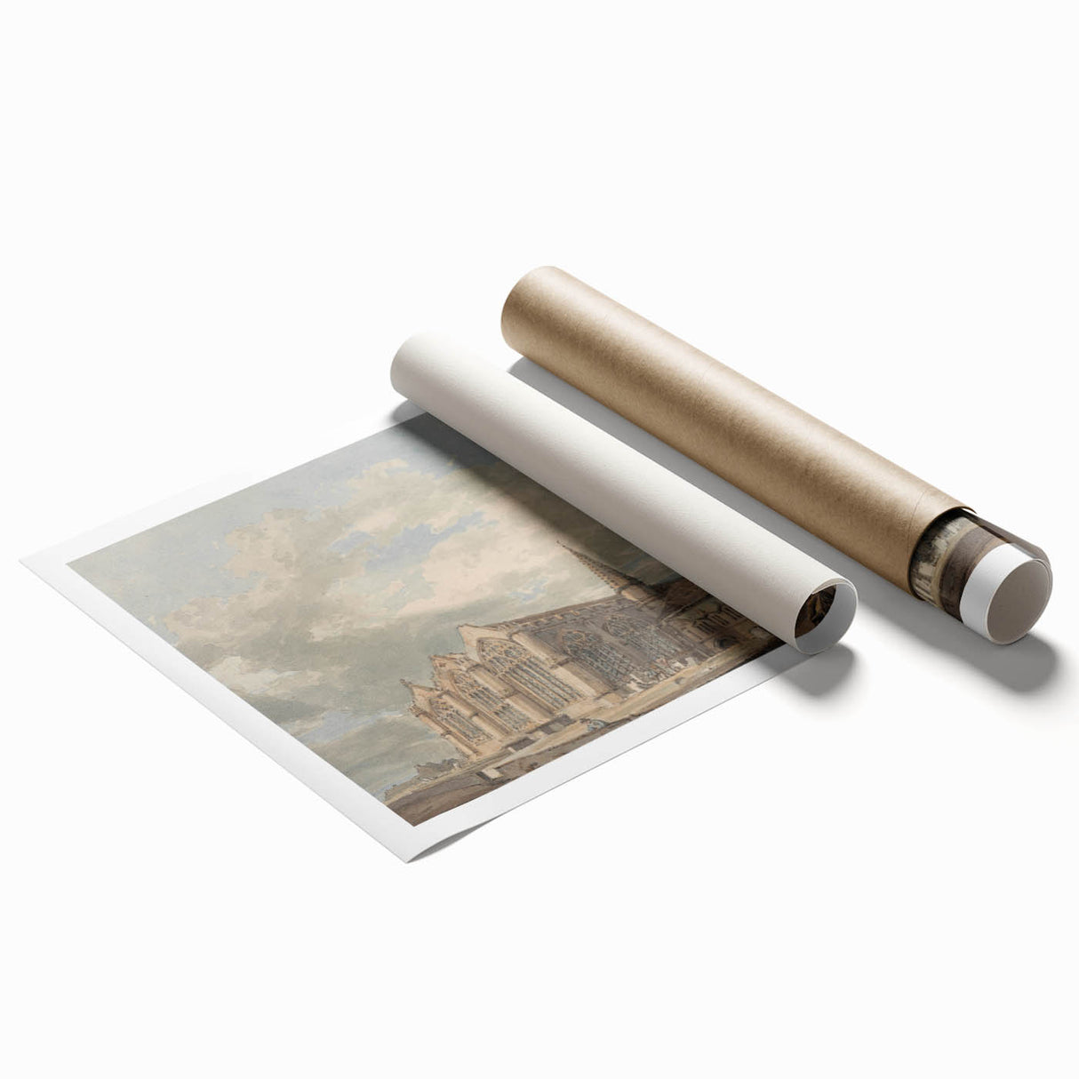 North-East View of Grantham Church - Romanticism Canvas Print