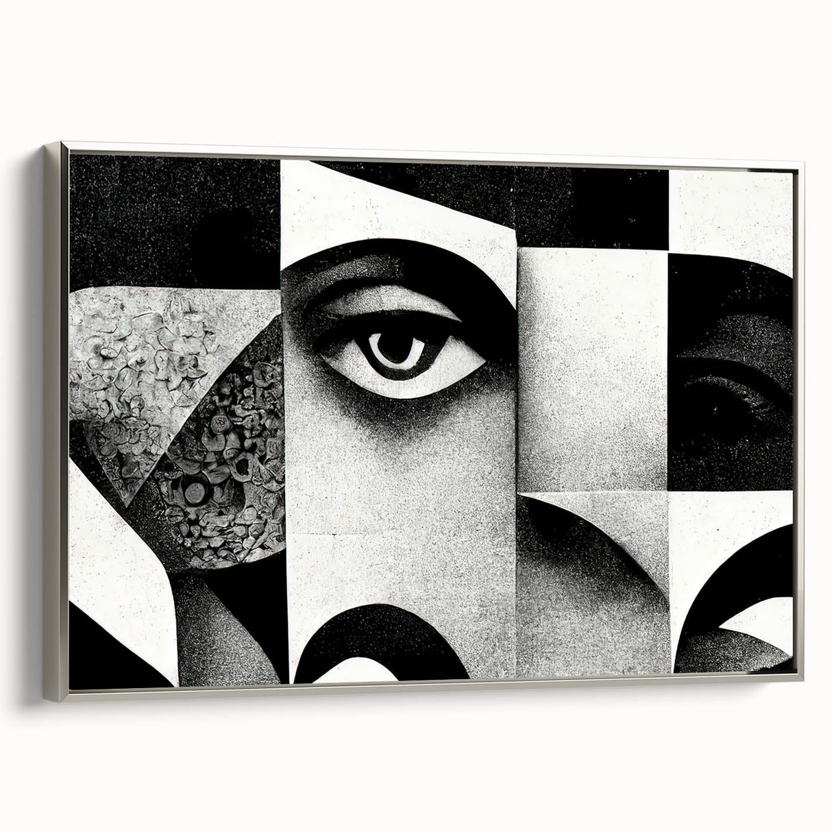 Surreal Black and White Abstract Portrait Wall Art – Framed & Canvas