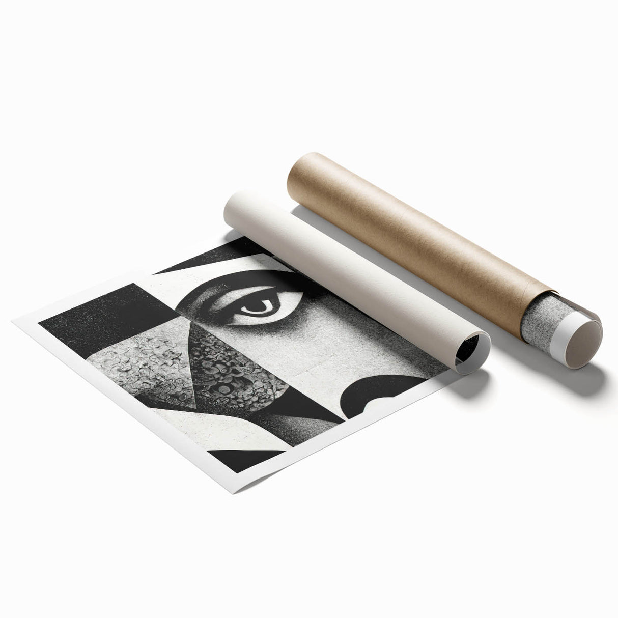 Surreal Black and White Abstract Portrait Wall Art – Framed & Canvas