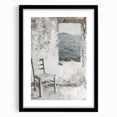 Abstract architectural wall art framed in black, showcasing geometric patterns in muted tones, perfect for modern home decor. Ideal for enhancing living spaces.