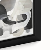 Abstract geometric framed canvas artwork showcasing vibrant colors and intricate patterns, perfect for modern home decor and artistic interior design enhancements.