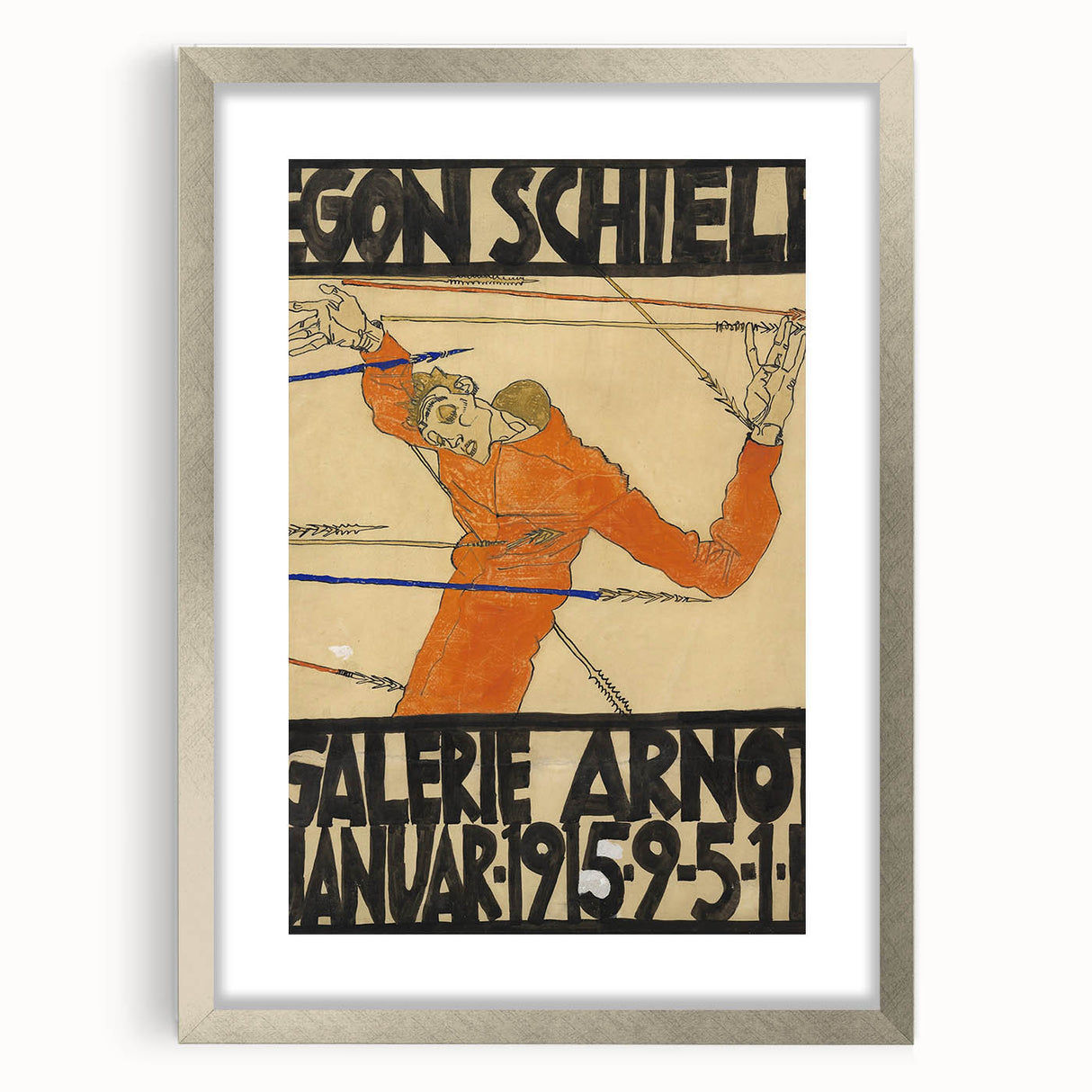 Bold Art Deco Wall Art - Egon Schiele Galerie Arnolt 1915 Print
