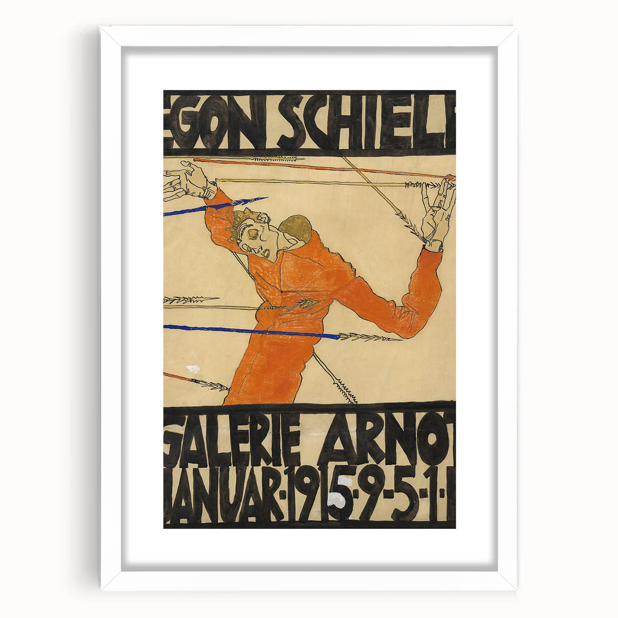 Bold Art Deco Wall Art - Egon Schiele Galerie Arnolt 1915 Print
