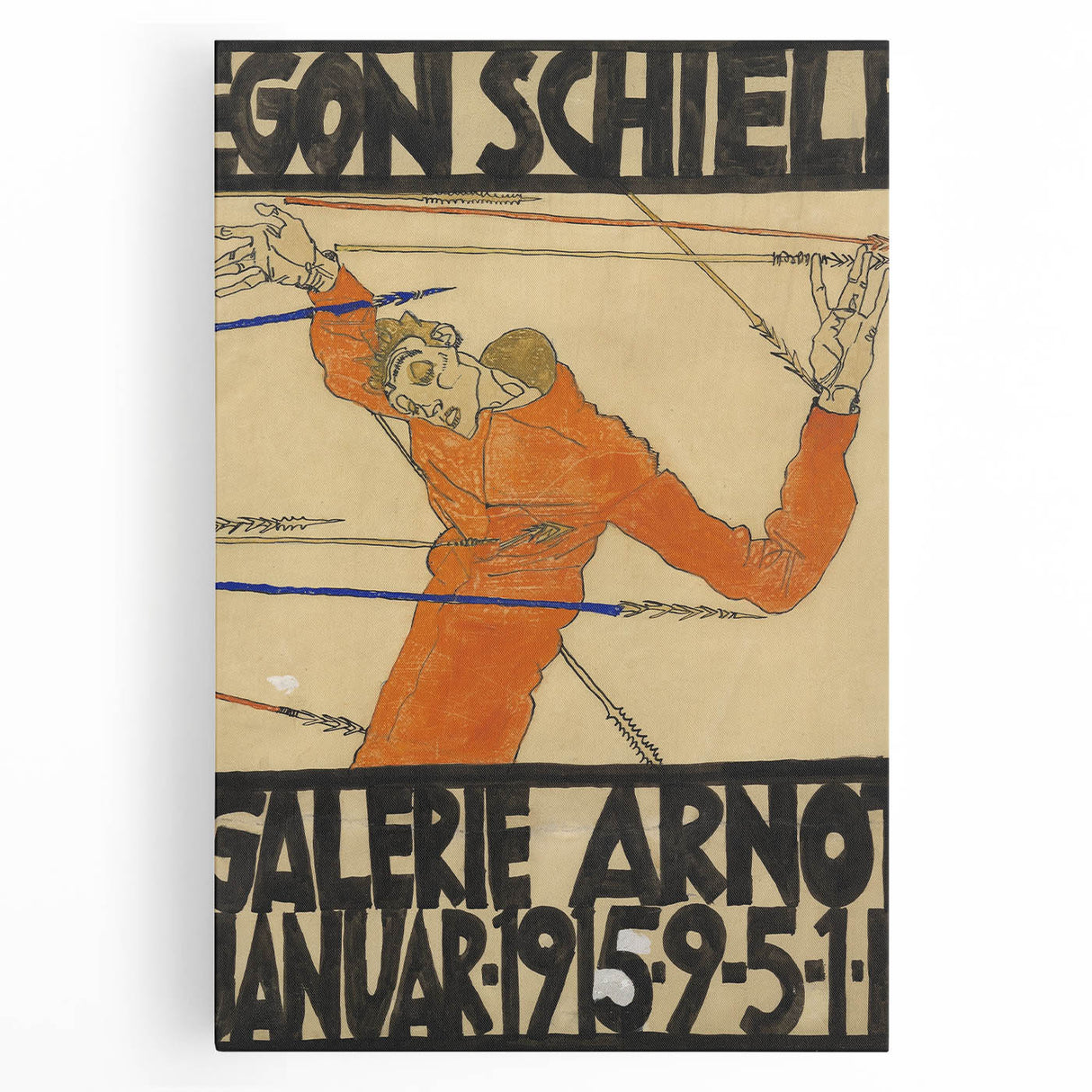 Bold Art Deco Wall Art - Egon Schiele Galerie Arnolt 1915 Print