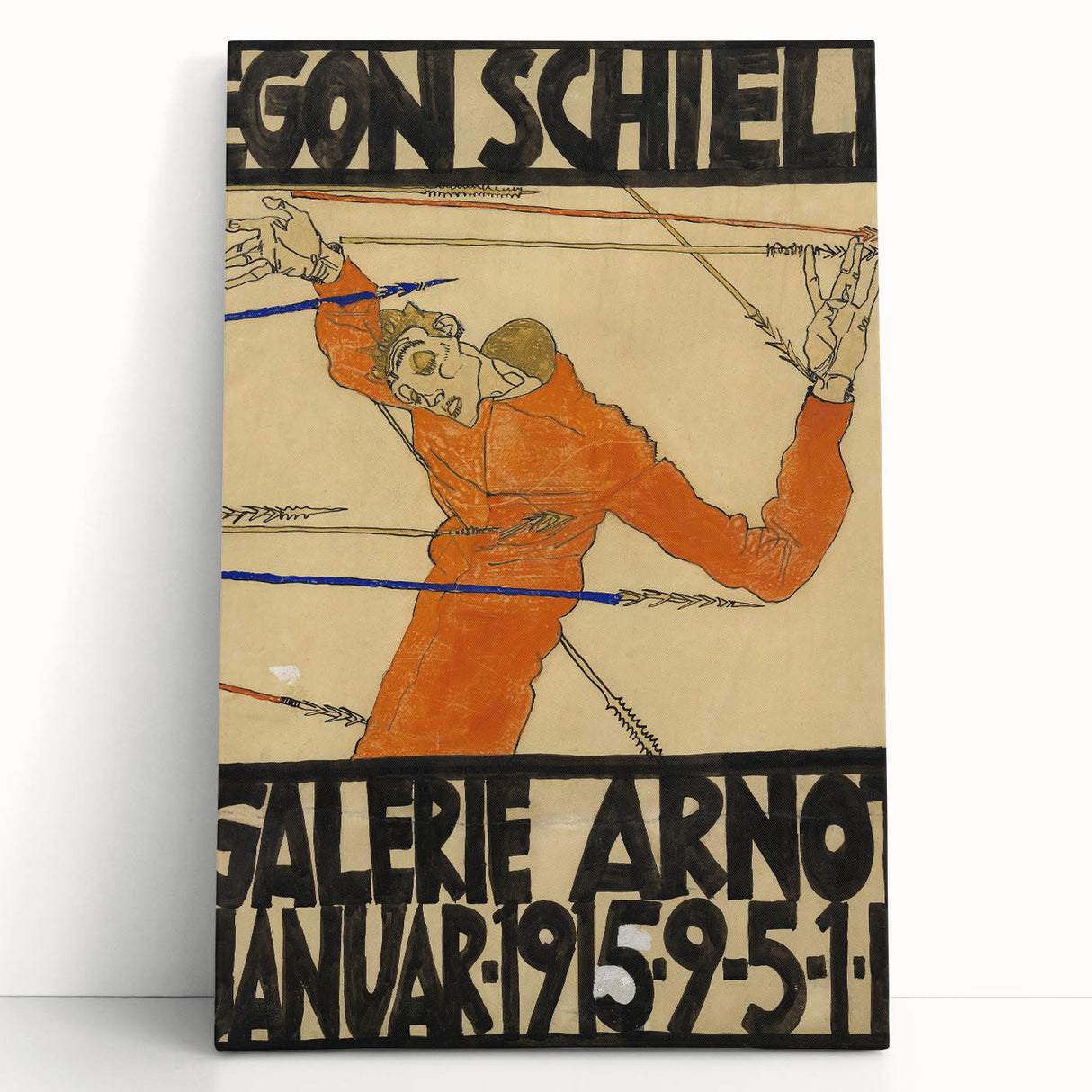 Bold Art Deco Wall Art - Egon Schiele Galerie Arnolt 1915 Print