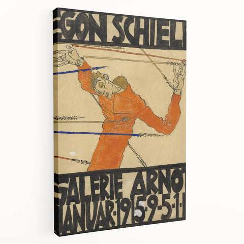 Bold Art Deco Wall Art - Egon Schiele Galerie Arnolt 1915 Print